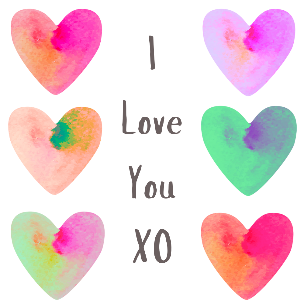 I Love You XO Card