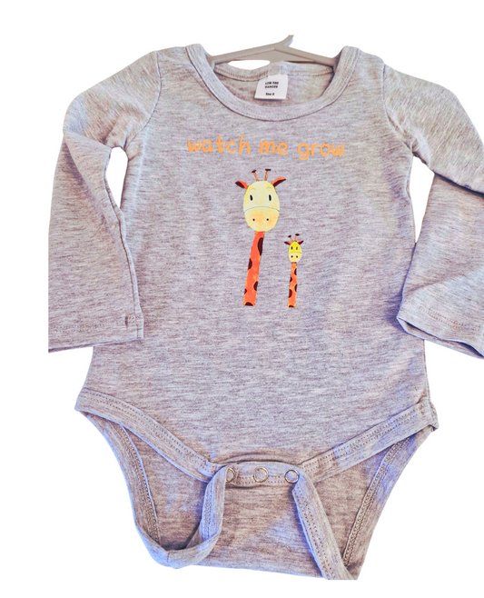 Watch Me Grow - Giraffe Romper