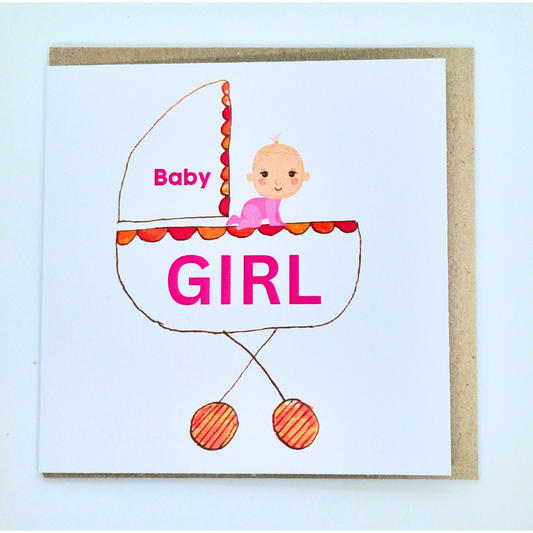 Baby Girl in Pram