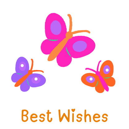 Best Wishes Butterflies