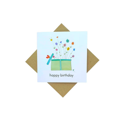 Happy Birthday - Box of flowers card