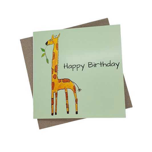 Giraffe birthday card