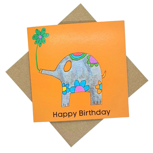 Happy Birthday Elephant - Card