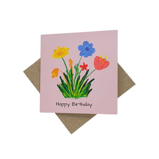 Happy Birthday Flowers - Small