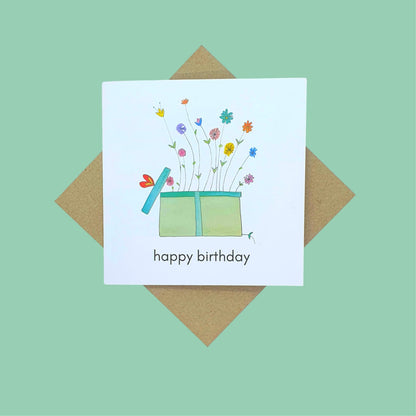 Happy Birthday - Box of flowers card